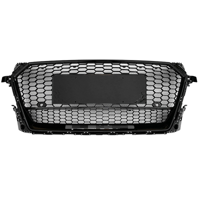TTRS ABS Black TTRS Grills For Audi TTT Front Bumper Radiator Honeycomb Facelift Mesh Grill For Audi TTS 2015-2018